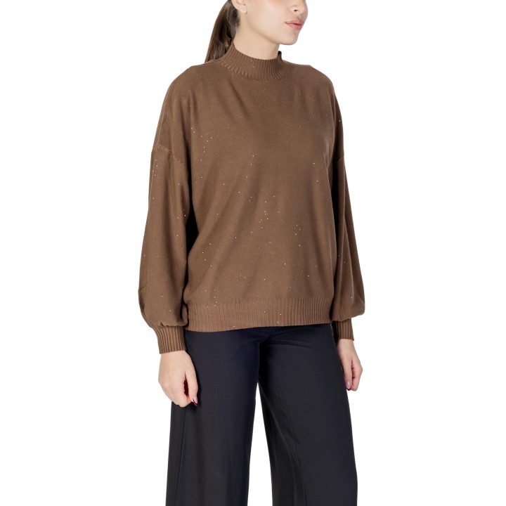 Choral D024 jersey de mujer marrón vista frontal