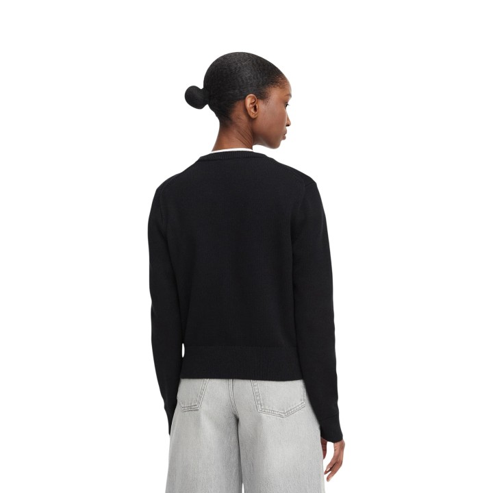 Calvin Klein Jeans jersey de mujer negro de punto LV047G322G vista posterior