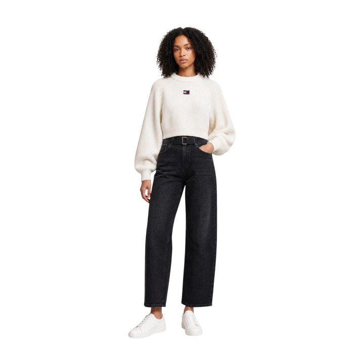 Jersey blanco de punto para mujer Tommy Hilfiger Jeans DW0DW22024 vista frontal
