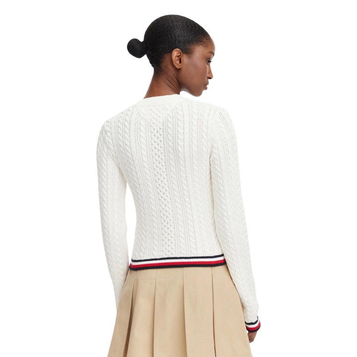 Jersey blanco de mujer Tommy Hilfiger Jeans vista posterior