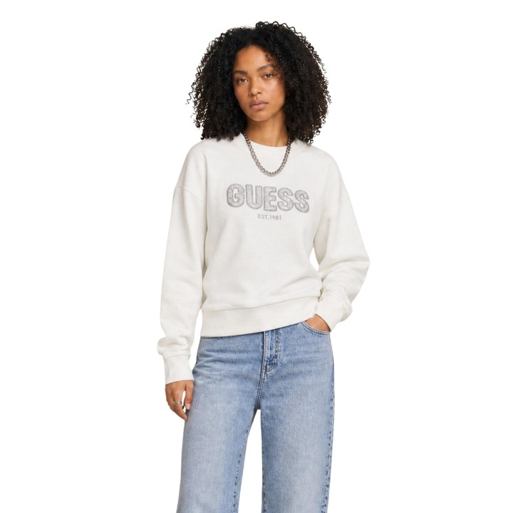 Guess jersey de mujer blanco Madeline Logo W6YR30 Z0978 vista frontal