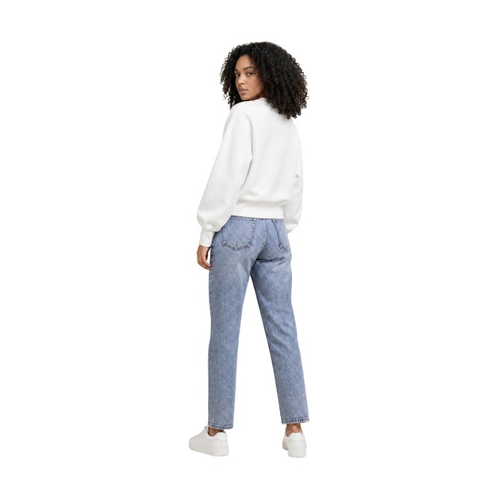 Guess jersey de mujer blanco Madeline Logo W6YR30 Z0978 vista posterior de tres cuartos