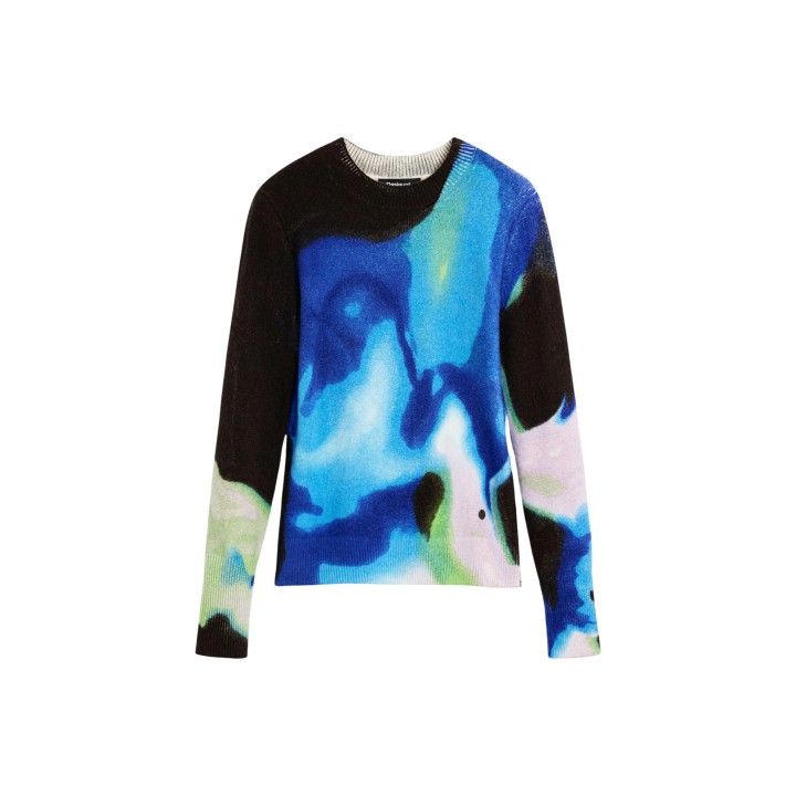 Desigual jersey de mujer azul 26WWJF03 en vista frontal