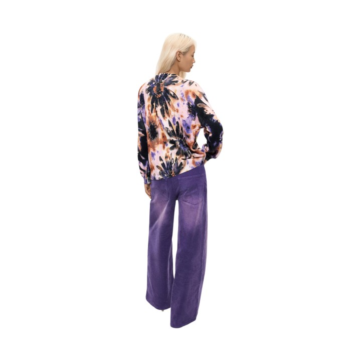 Desigual cárdigan de mujer rosa JERS_BOTANICPINK 26WWJF11 vista posterior