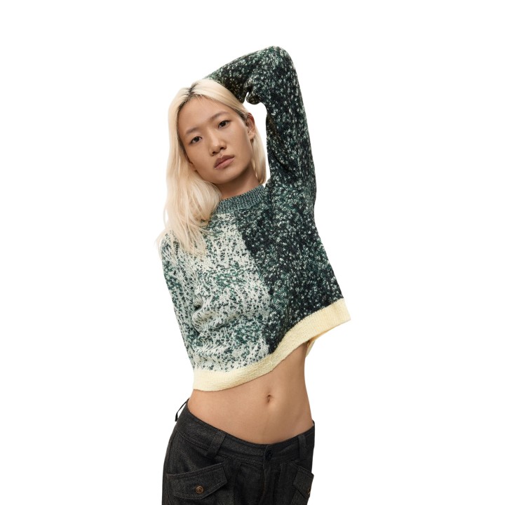 Desigual jersey de mujer verde JERS_EARTH 26WWJF16 en vista frontal