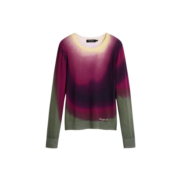 Desigual jersey de mujer morado Grape Violet detalle frontal
