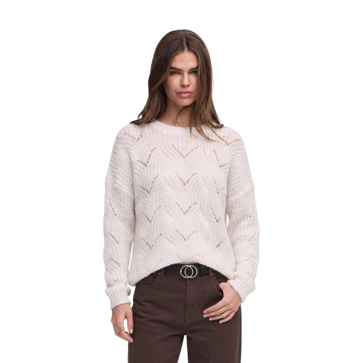 Only jersey de mujer blanco Onlhanja 15352712 vista frontal