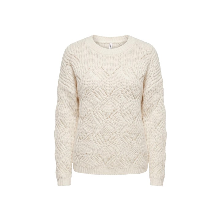 Only jersey de mujer blanco Onlhanja 15352712 vista frontal