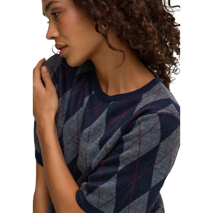 Detalle del jersey de punto azul Jacqueline de Yong para mujer