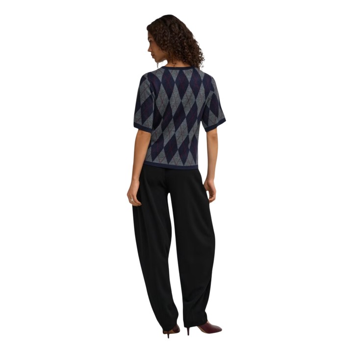 Jersey de punto azul para mujer Jacqueline de Yong vista posterior