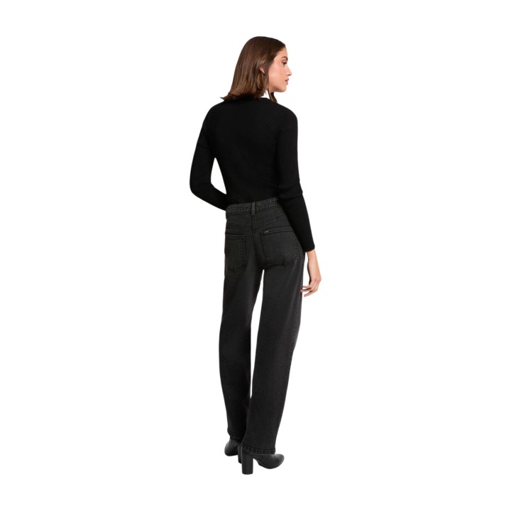 Jersey negro de mujer Morgan De Toi 252-MCRAVAT vista posterior