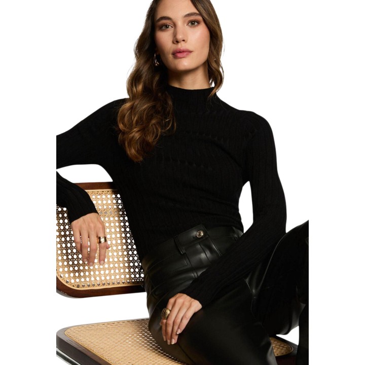 Jersey negro de mujer Morgan De Toi 252-MROYA vista frontal