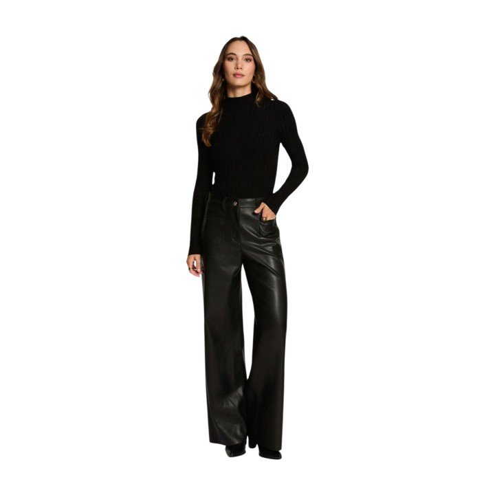 Jersey negro de mujer Morgan De Toi 252-MROYA vista de tres cuartos