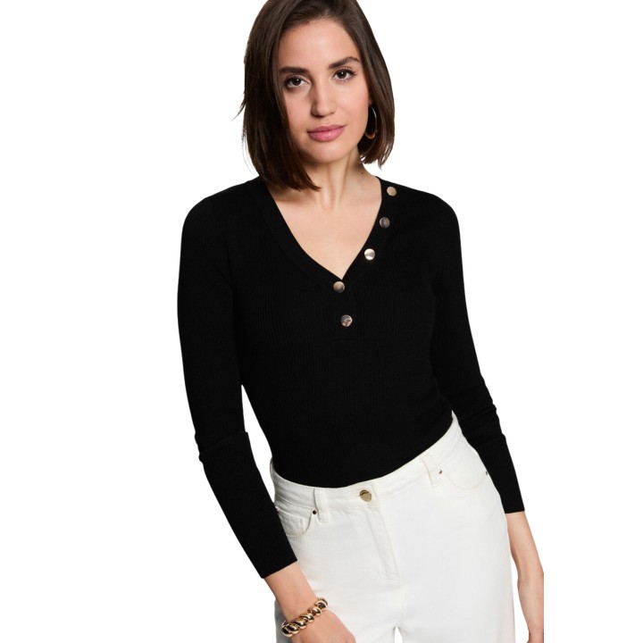 Jersey de mujer Morgan De Toi negro 261-MBANBIN en vista frontal
