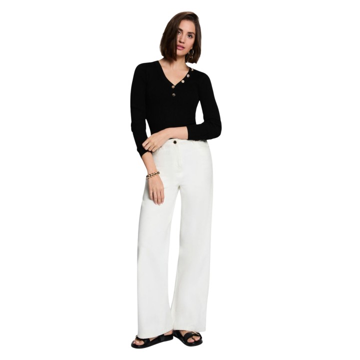 Jersey de mujer Morgan De Toi negro 261-MBANBIN en vista tres cuartos