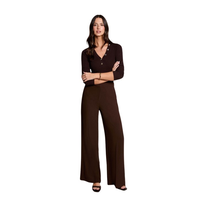 Jersey de mujer Morgan De Toi 262-MBIZ color café vista frontal de cuerpo entero