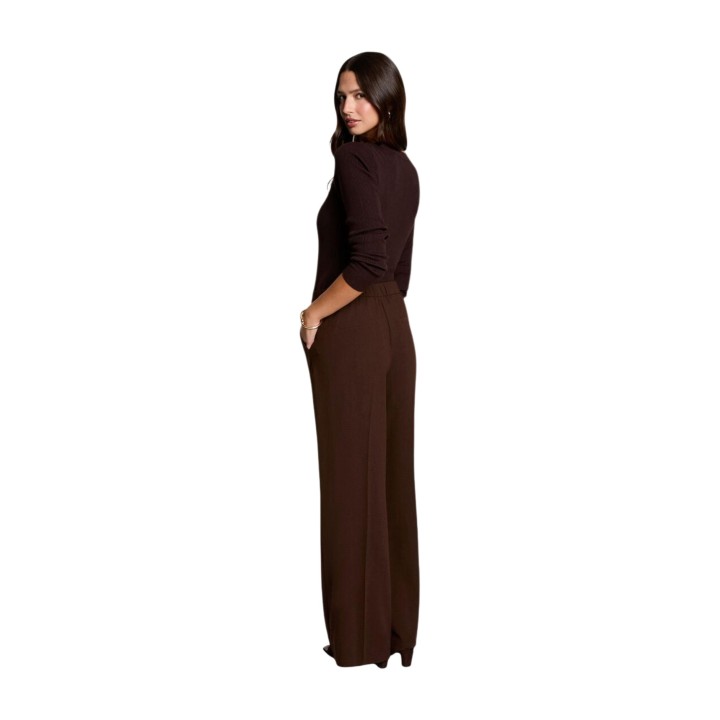 Jersey de mujer Morgan De Toi 262-MBIZ color café vista de tres cuartos posterior