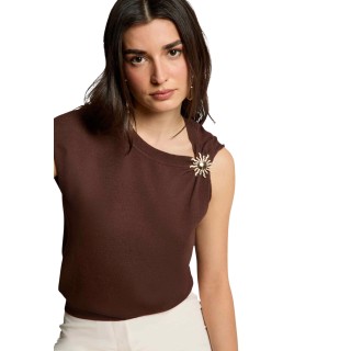 Morgan De Toi jersey de mujer chocolate vista frontal
