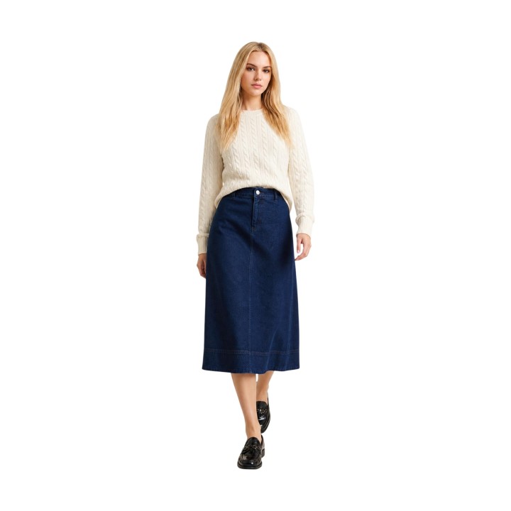 Barbour Ashdown jersey de punto para mujer color crema vista frontal completa
