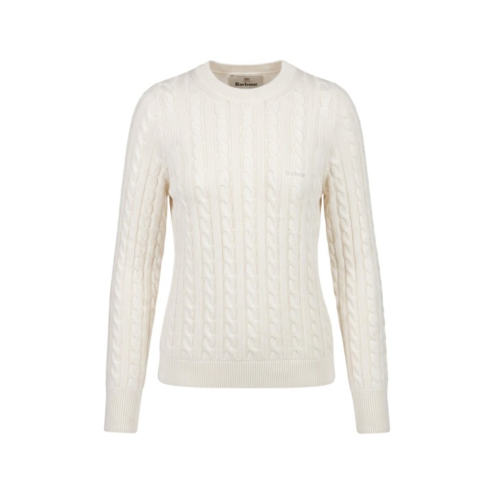 Barbour Ashdown jersey de punto para mujer color crema vista frontal del producto