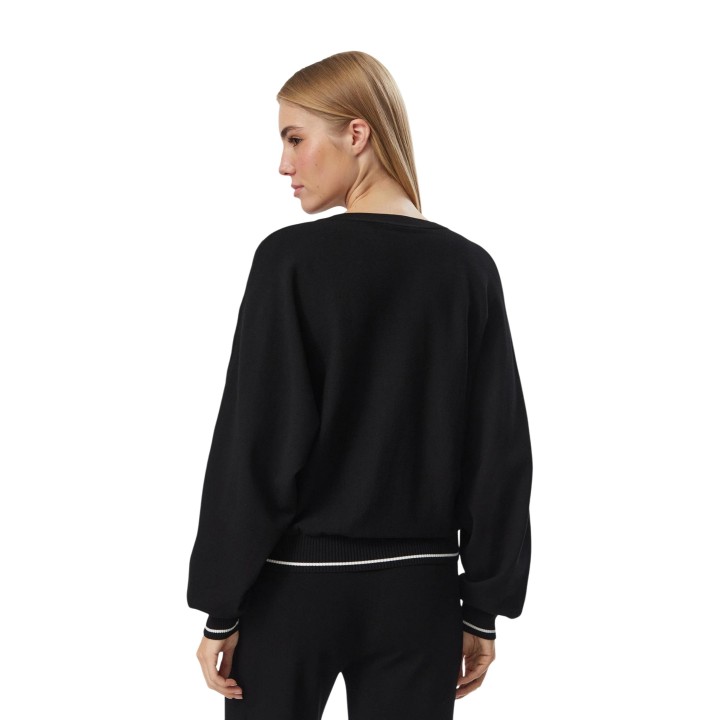Jersey de mujer Liu-Jo TF6192 MS63L negro y blanco vista posterior