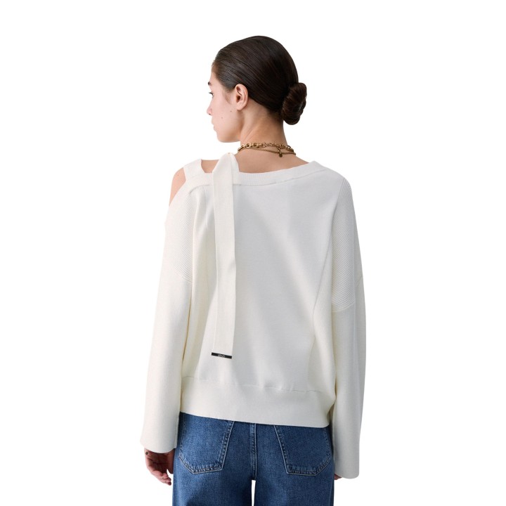 Liu-Jo jersey blanco de mujer WF6396 MS99E vista posterior