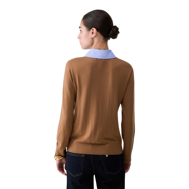 Liu-Jo jersey de mujer beige WF6452 MA16R en vista posterior
