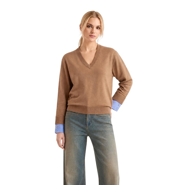Jersey de mujer beige Liu-Jo WF6453 MA16R en vista frontal