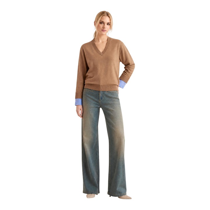 Jersey de mujer beige Liu-Jo WF6453 MA16R en vista frontal
