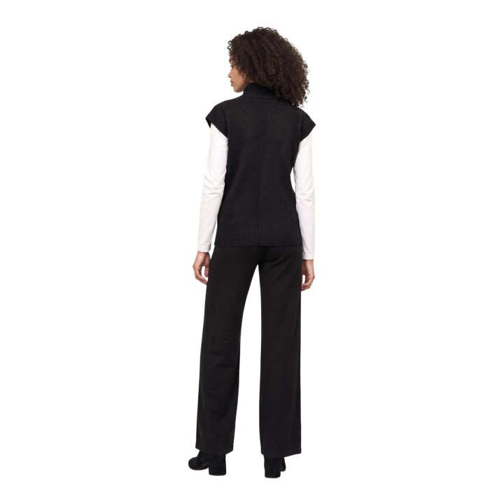 Choral jersey negro de cuello alto para mujer SLI6GL026218D vista posterior