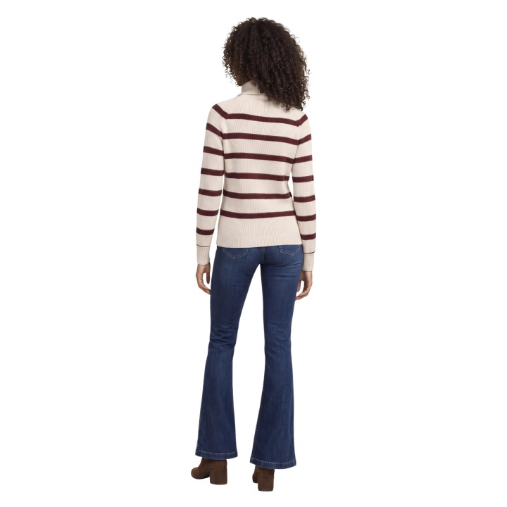 Choral jersey de cuello alto para mujer bordeaux vista posterior