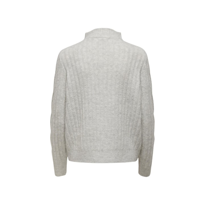 Jacqueline de Yong jersey de mujer gris claro de punto detalle posterior