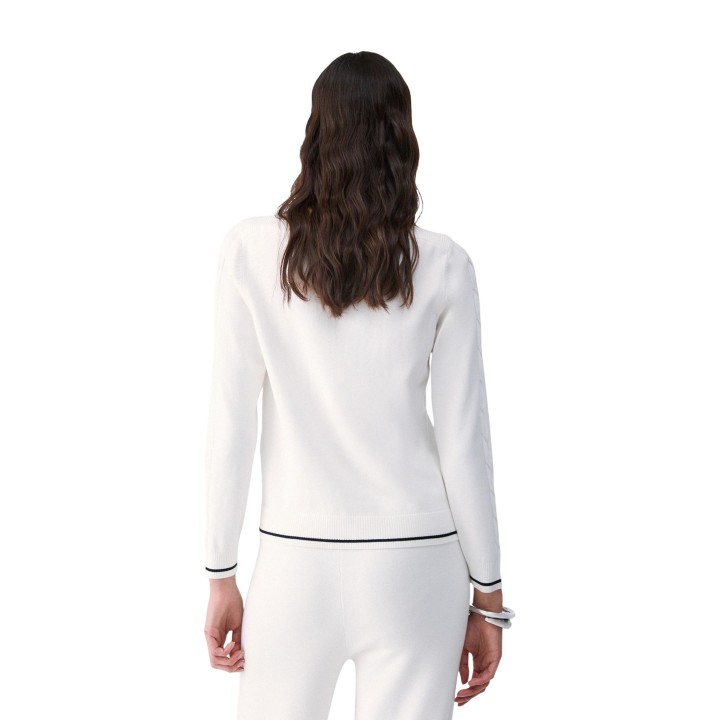 Jersey blanco de mujer Liu-Jo TF6189 MS63L vista posterior