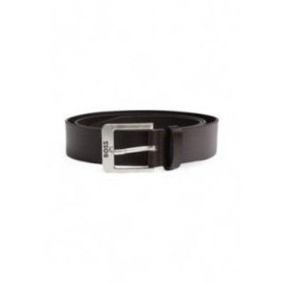 Cinturón de piel marrón para hombre Hugo Boss vista frontal