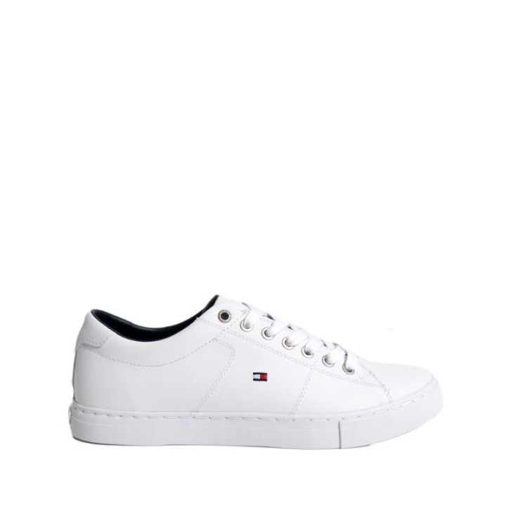 Zapatillas de piel blancas para hombre Tommy Hilfiger vista lateral