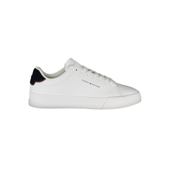 Zapatillas blancas de poliester para hombre Tommy Hilfiger vista lateral