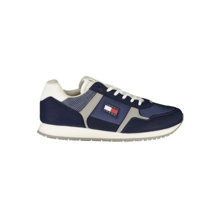 Zapatillas Tommy Hilfiger para hombre en azul polyester vista lateral