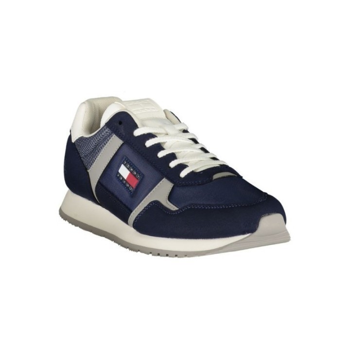zapatillas deportivas para hombre tommy hilfiger azul marino poliester vista tres cuartos