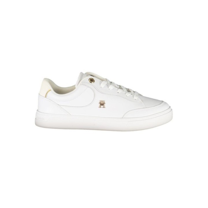 Zapatillas blancas de poliéster para mujer Tommy Hilfiger vista lateral