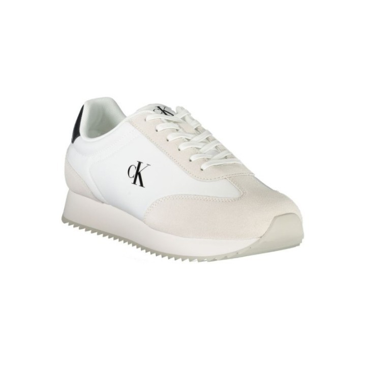 zapatillas deportivas blancas de poliéster para hombre calvin klein vista lateral