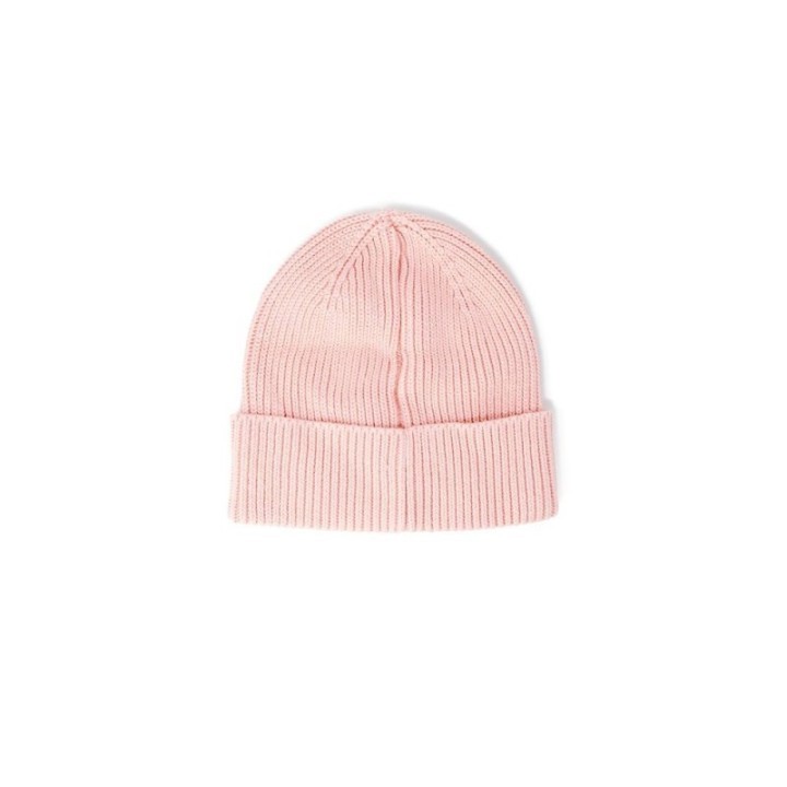 Gorro rosa de punto de algodón para mujer Calvin Klein detrás