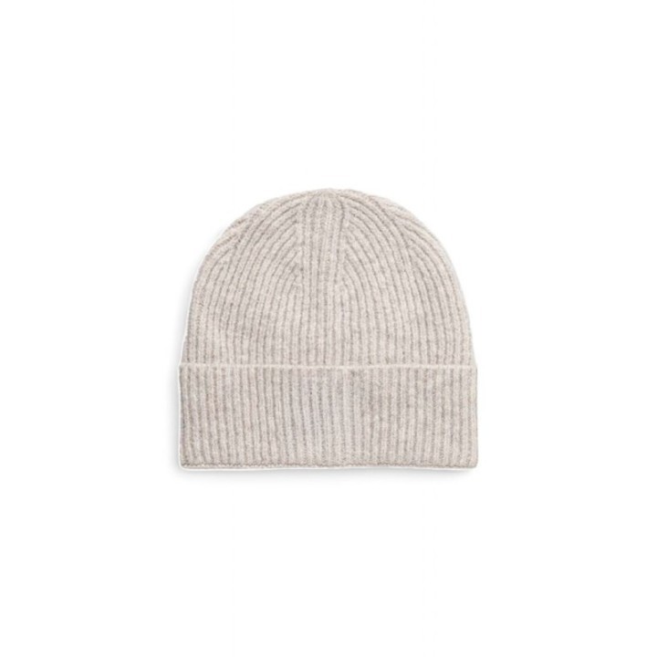 Gorro gris acanalado para mujer Calvin Klein vista detrás