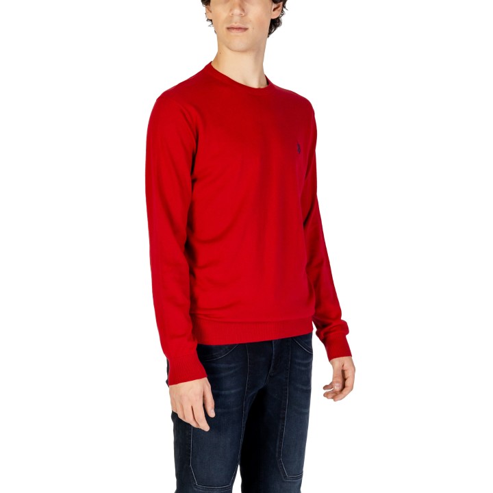Jersey de hombre U.S. Polo Assn. US40 173006 rojo de punto vista tres cuartos