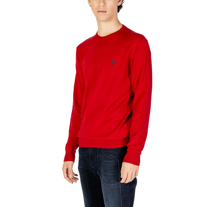 Jersey de hombre U.S. Polo Assn. US40 173006 rojo de punto vista tres cuartos