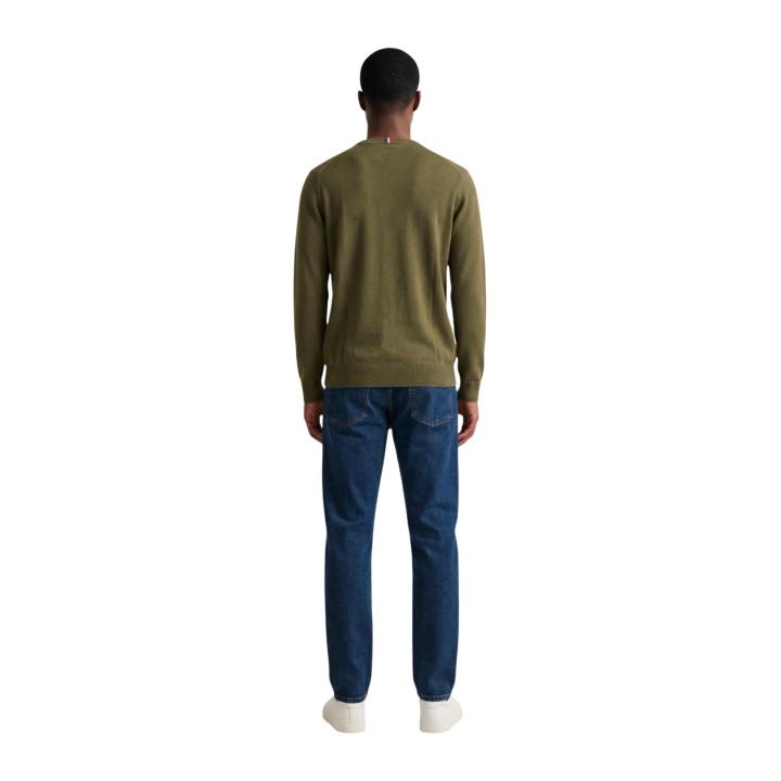 Jersey de hombre U.S. Polo Assn. verde oliva vista posterior completa