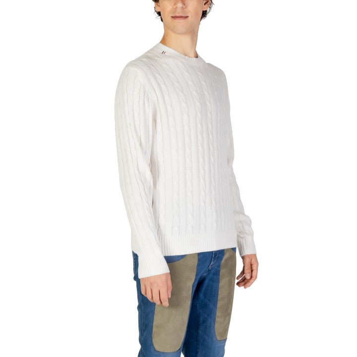 U.S. Polo Assn. jersey de hombre blanco de punto vista lateral