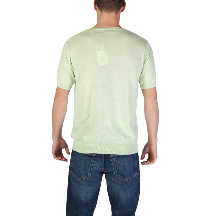 Jersey de hombre HAMAKI-HO ME3029H verde menta en vista posterior