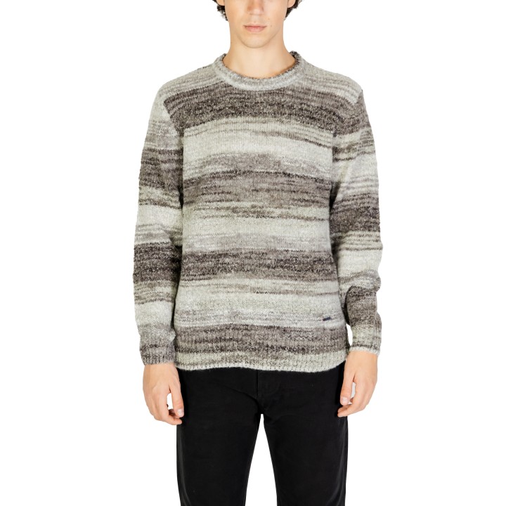 Jersey Gianni Lupo de hombre gris GL35054 en vista frontal