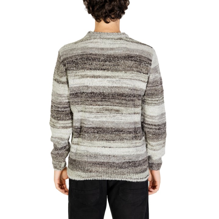 Jersey Gianni Lupo de hombre gris GL35054 en vista posterior