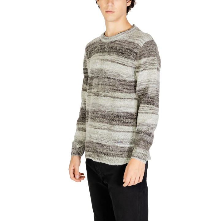 Jersey Gianni Lupo de hombre gris GL35054 en vista tres cuartos